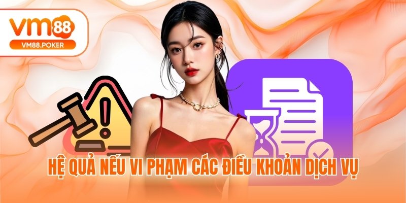 Hệ quả nếu vi phạm các điều khoản dịch vụ